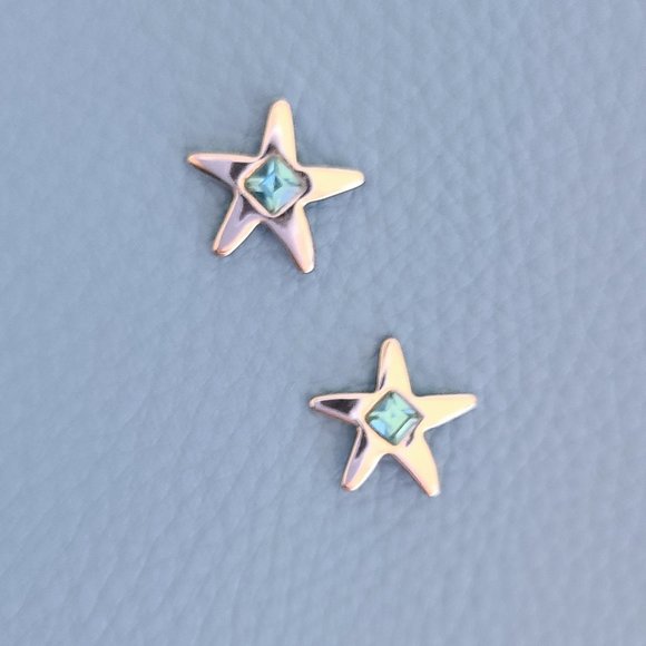 Starfish Earrings/Silver/Aqua/Turquoise/Cute Starfish Earrings/Studs/Gift - Picture 9 of 13
